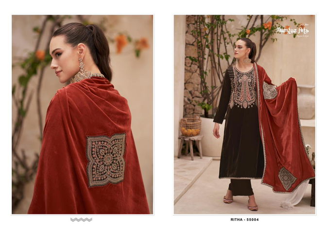 Mumtaz Ritha Velvet Designer Salwar Suits Catalog
